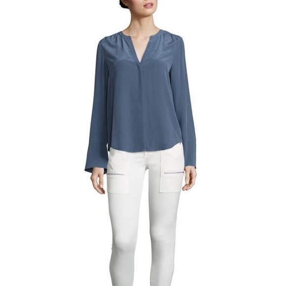 Joie Ceegan Bell-Sleeve Silk Blouse - Picture 3 of 12